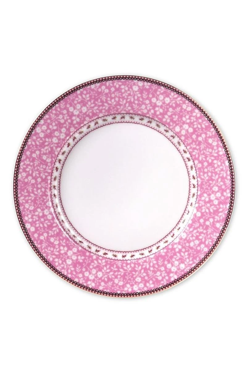 Floral Dinner Plate Pink 26,5 Cm 1 Floral Dinner Plate Pink 26,5 Cm