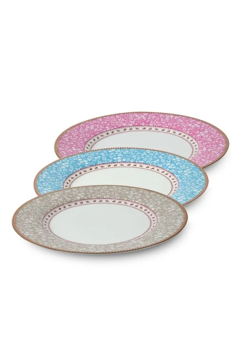 Floral Dinner Plate Pink 26,5 Cm 2 Floral Dinner Plate Pink 26,5 Cm - Image 2