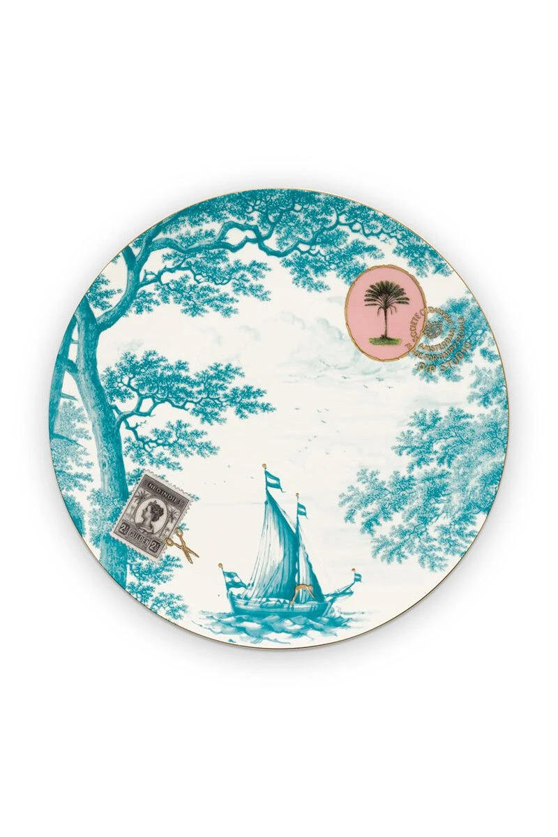 Heritage Breakfast Plate Boat Aqua 23 Cm 1 Heritage Breakfast Plate Boat Aqua 23 Cm