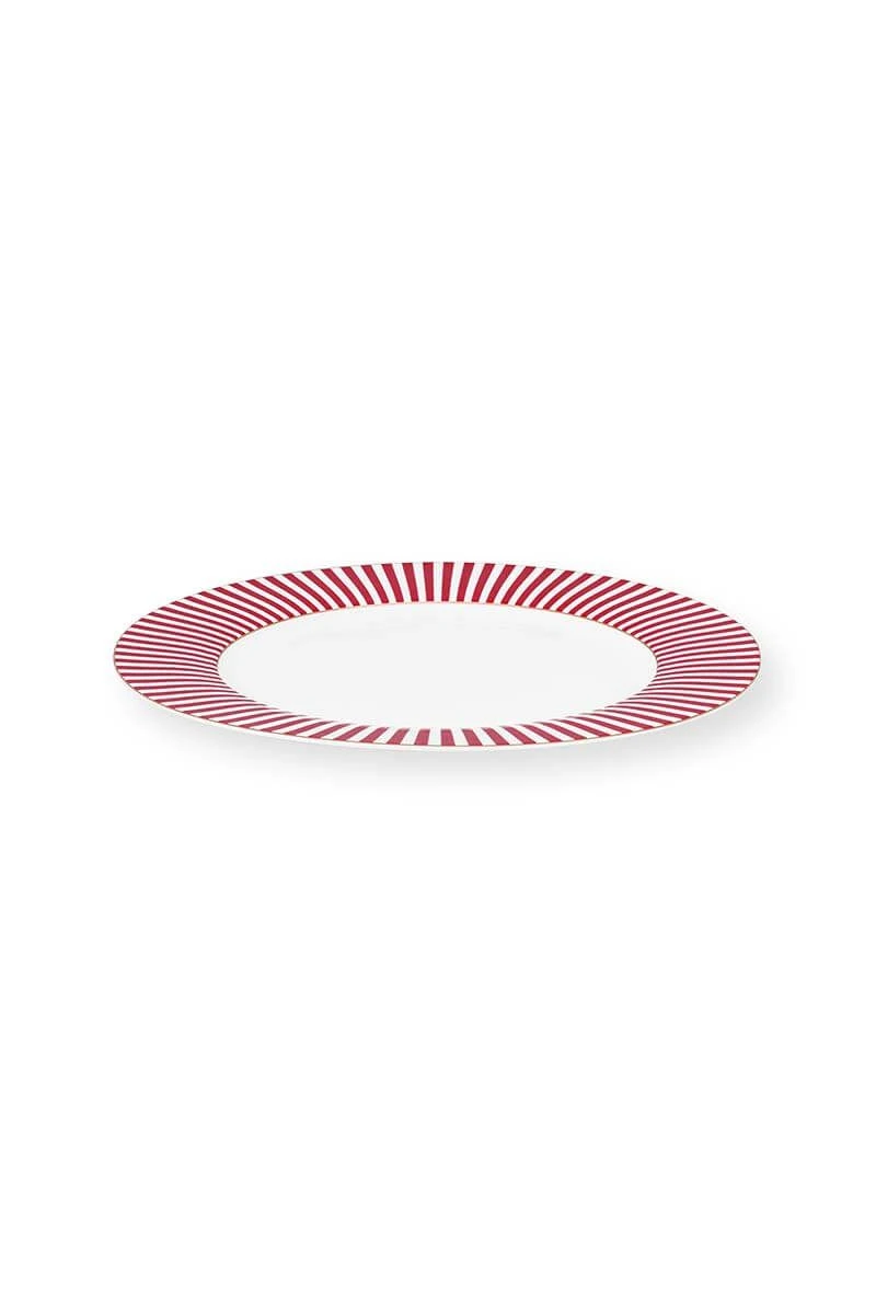Royal Stripes Dinner Plate Dark Pink 26.5cm 5 Royal Stripes Dinner Plate Dark Pink 26.5cm - Image 5