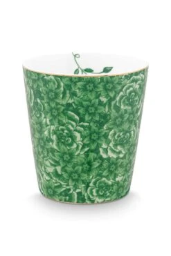 Royal Stripes Mug Flower & Tea Tip Green -Chic Nest Deals Store 51.002.433 04 lr