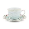 Blushing Birds Espresso Cup & Saucer White