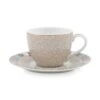 Blushing Birds Espresso Cup & Saucer Khaki