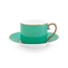 Pip Chique Cappuccino Cup & Saucer Green