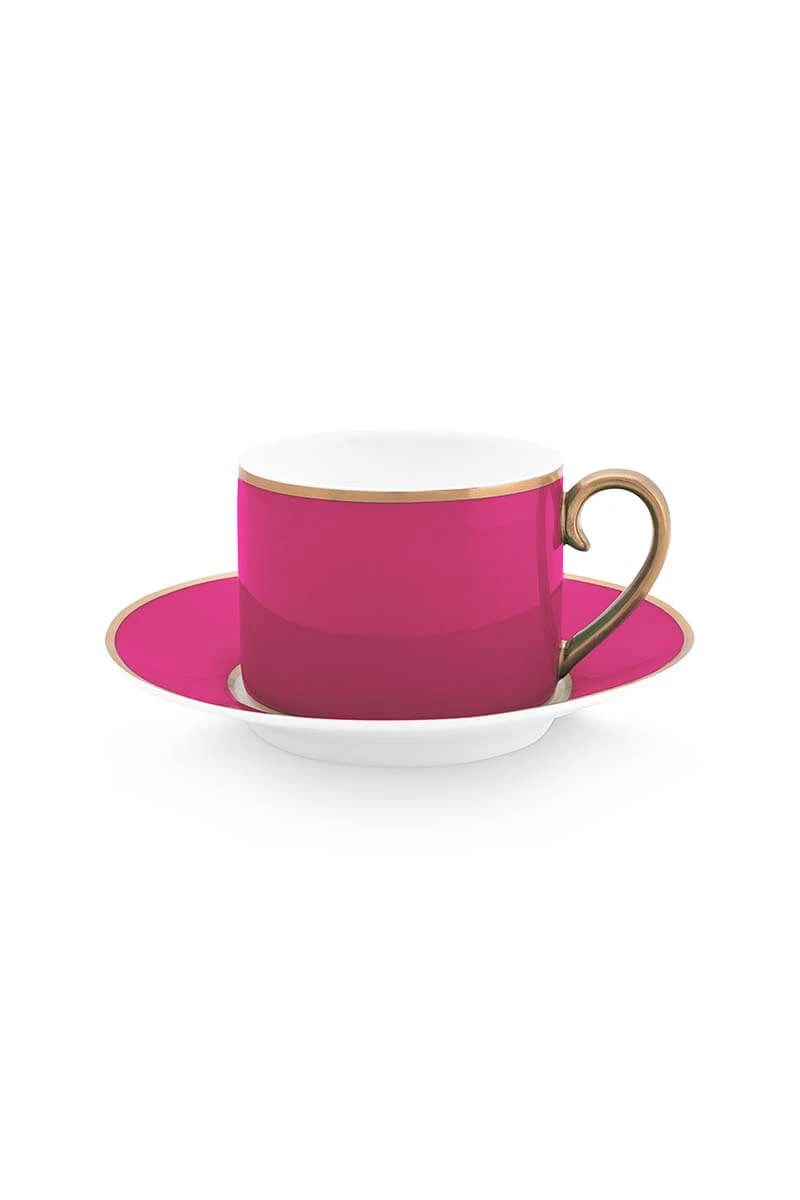 Pip Chique Cappuccino Cup & Saucer Pink 1 Pip Chique Cappuccino Cup & Saucer Pink