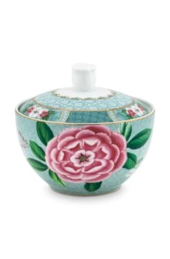 Blushing Birds Sugar Bowl Blue
