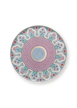 Flower Festival Cake Tray Small Light Blue