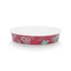 Flower Festival Serving Tray Round Dark Pink