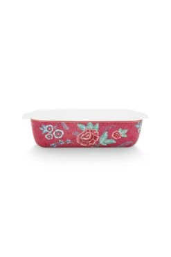 Flower Festival Serving Tray Rectangular Dark Pink -Chic Nest Deals Store 51.019.011 fs 800x1200
