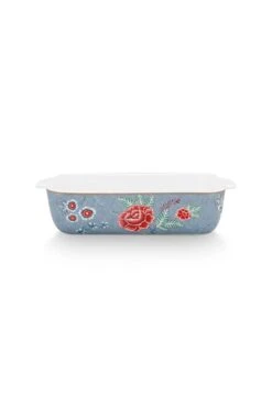Flower Festival Serving Tray Rectangular Light Blue -Chic Nest Deals Store 51.019.012 fs 800x1200