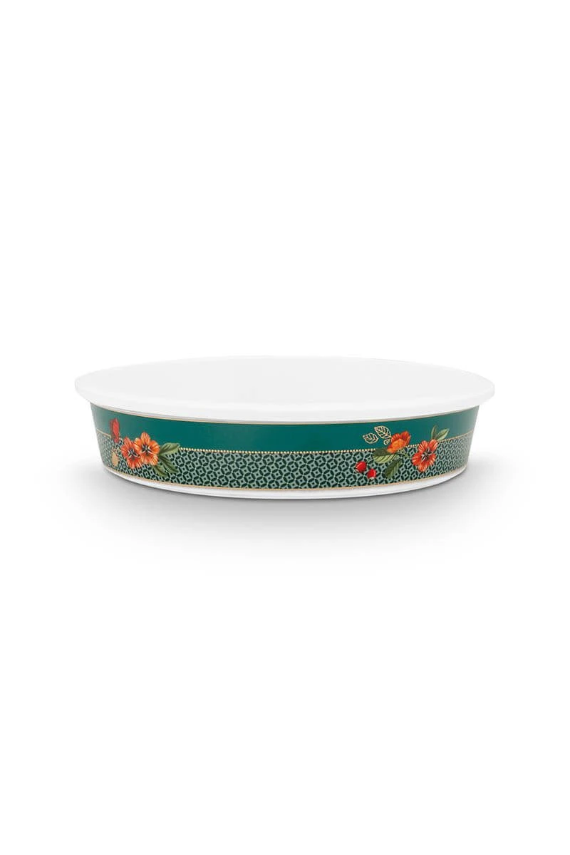 Winter Wonderland Serving Tray Round Green 1 Winter Wonderland Serving Tray Round Green