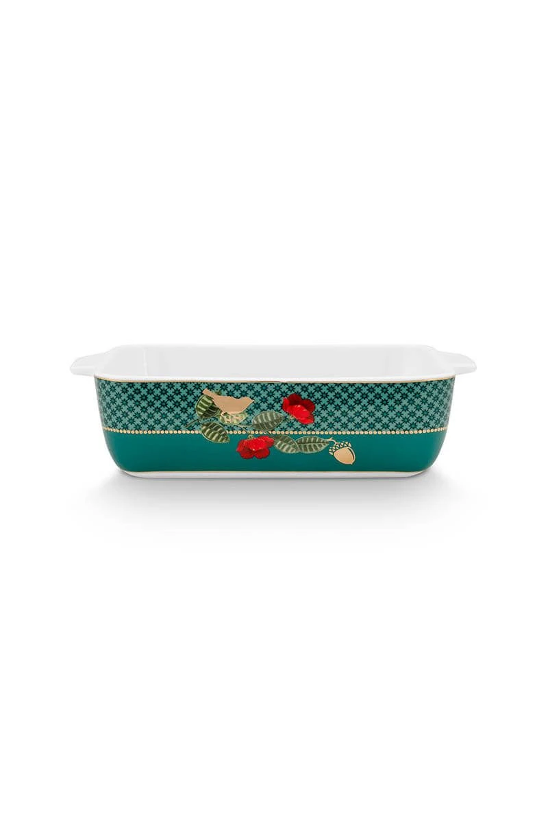 Winter Wonderland Serving Tray Rectangular Small Green 3 Winter Wonderland Serving Tray Rectangular Small Green - Image 3