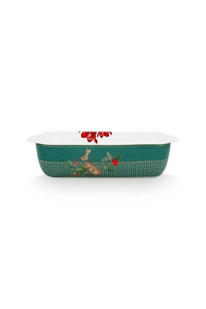 Winter Wonderland Serving Tray Rectangular Large Green 1 Winter Wonderland Serving Tray Rectangular Large Green