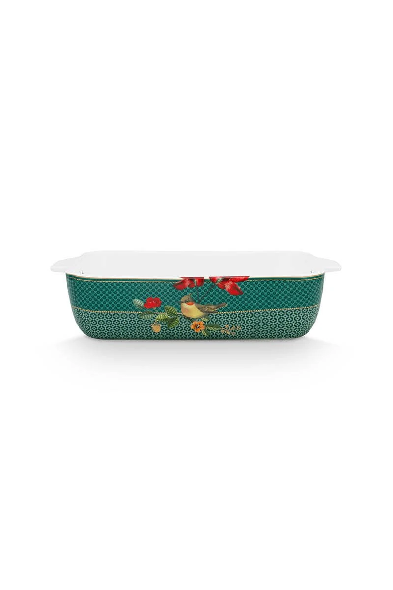 Winter Wonderland Serving Tray Rectangular Large Green 3 Winter Wonderland Serving Tray Rectangular Large Green - Image 3