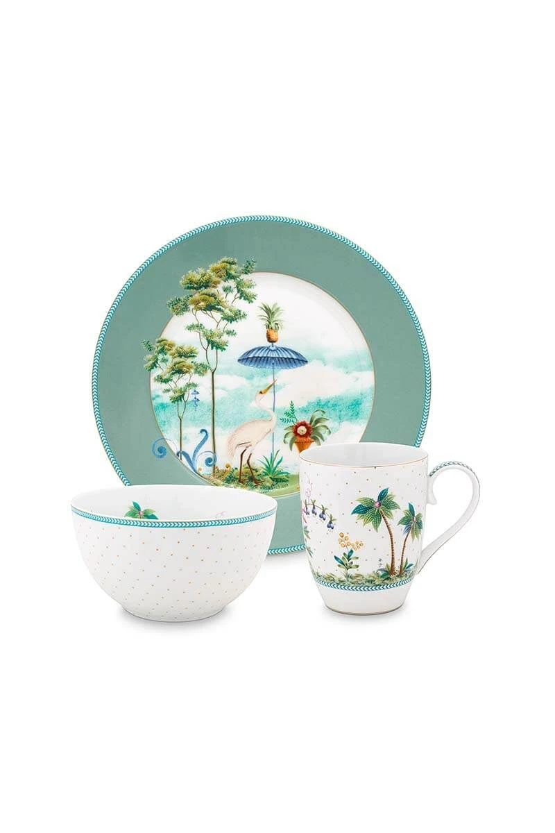 Jolie Breakfast Set/3 Blue 1 Jolie Breakfast Set/3 Blue
