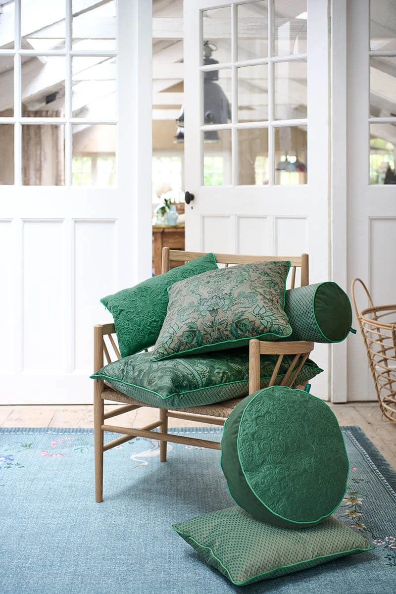 Cushion Round Quiltey Days Dark Green 4 Cushion Round Quiltey Days Dark Green - Image 4