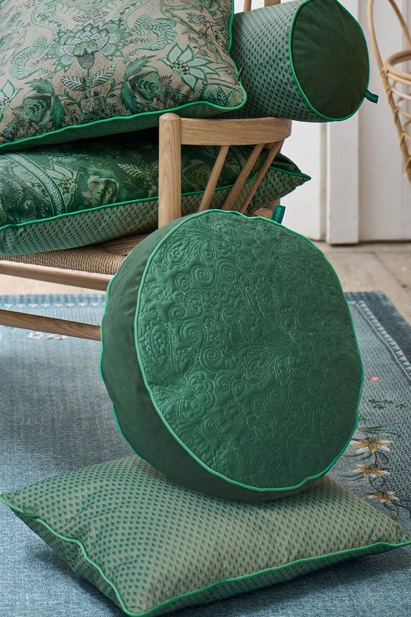Cushion Round Quiltey Days Dark Green 8 Cushion Round Quiltey Days Dark Green - Image 8