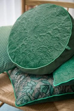 Cushion Round Quiltey Days Dark Green 20 Cushion Round Quiltey Days Dark Green -Chic Nest Deals Store 51.040.363 52 lr