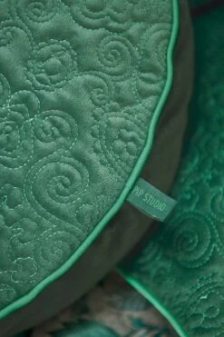 Cushion Round Quiltey Days Dark Green 15 Cushion Round Quiltey Days Dark Green -Chic Nest Deals Store 51.040.363 53 lr
