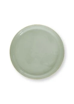 Tray Enamelled Light Green 30cm
