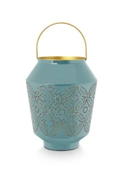 Lantern Enamelled Dark Green 29cm
