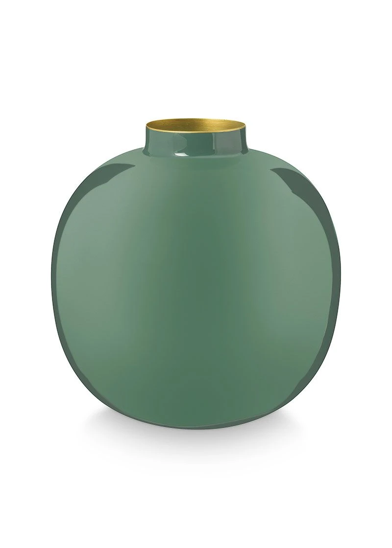 Metal Vase Dark Green 23 Cm 1 Metal Vase Dark Green 23 Cm