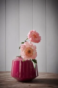 Metal Vase Dark Pink 22 Cm -Chic Nest Deals Store 51.102.046 lr