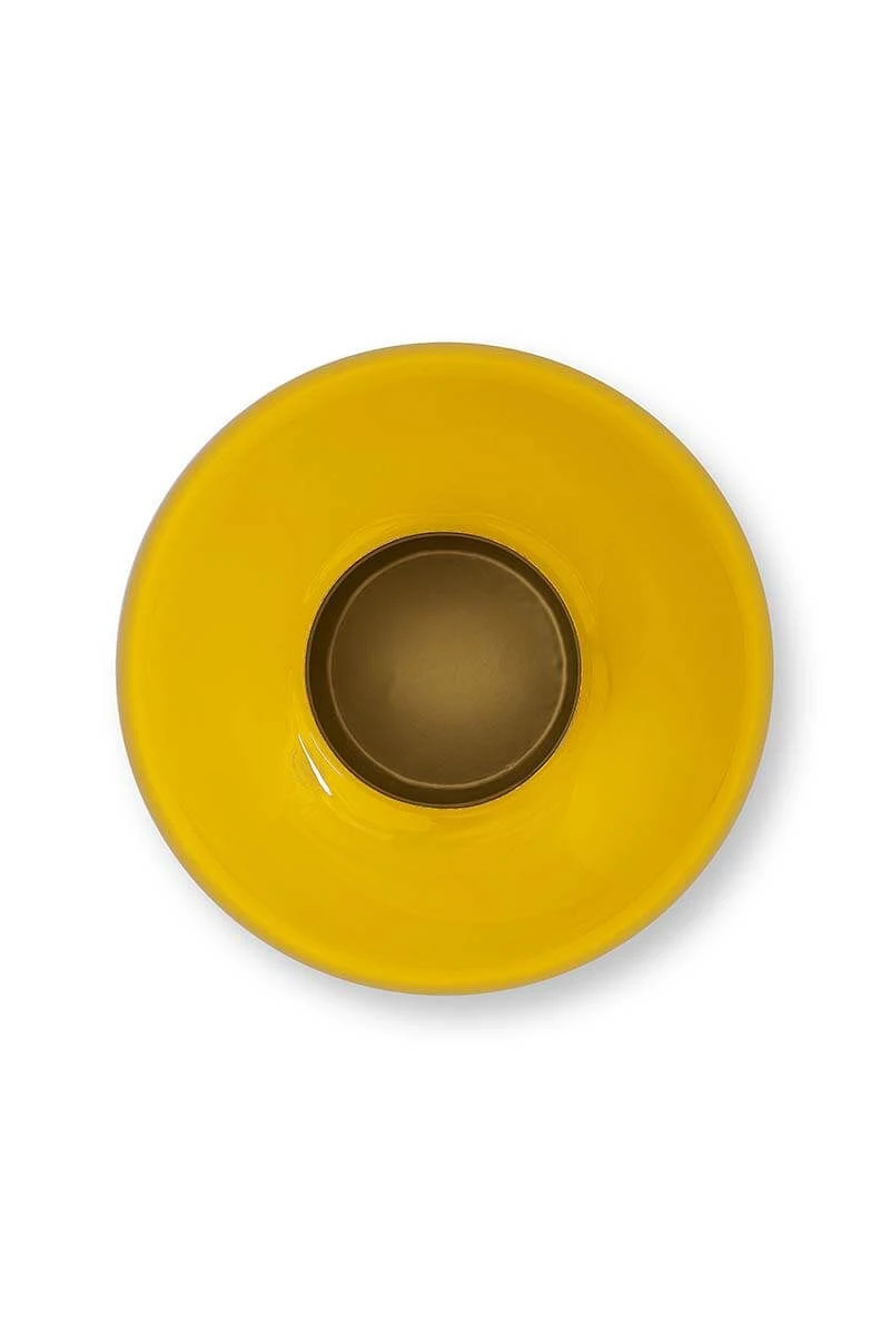 Metal Vase Yellow 32cm 3 Metal Vase Yellow 32cm - Image 3