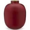 Metal Vase Dark Red 32cm