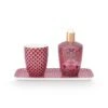 Bathroom Accessories Set/3 Kyoto Festival Dark Pink