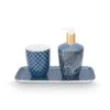Bathroom Accessories Set/3 Kyoto Festival Blue