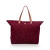 Tote Bag Velvet Quiltey Days Red
