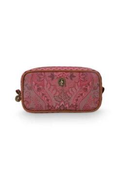 Cosmetic Bag Square Small Kyoto Festival Dark Pink