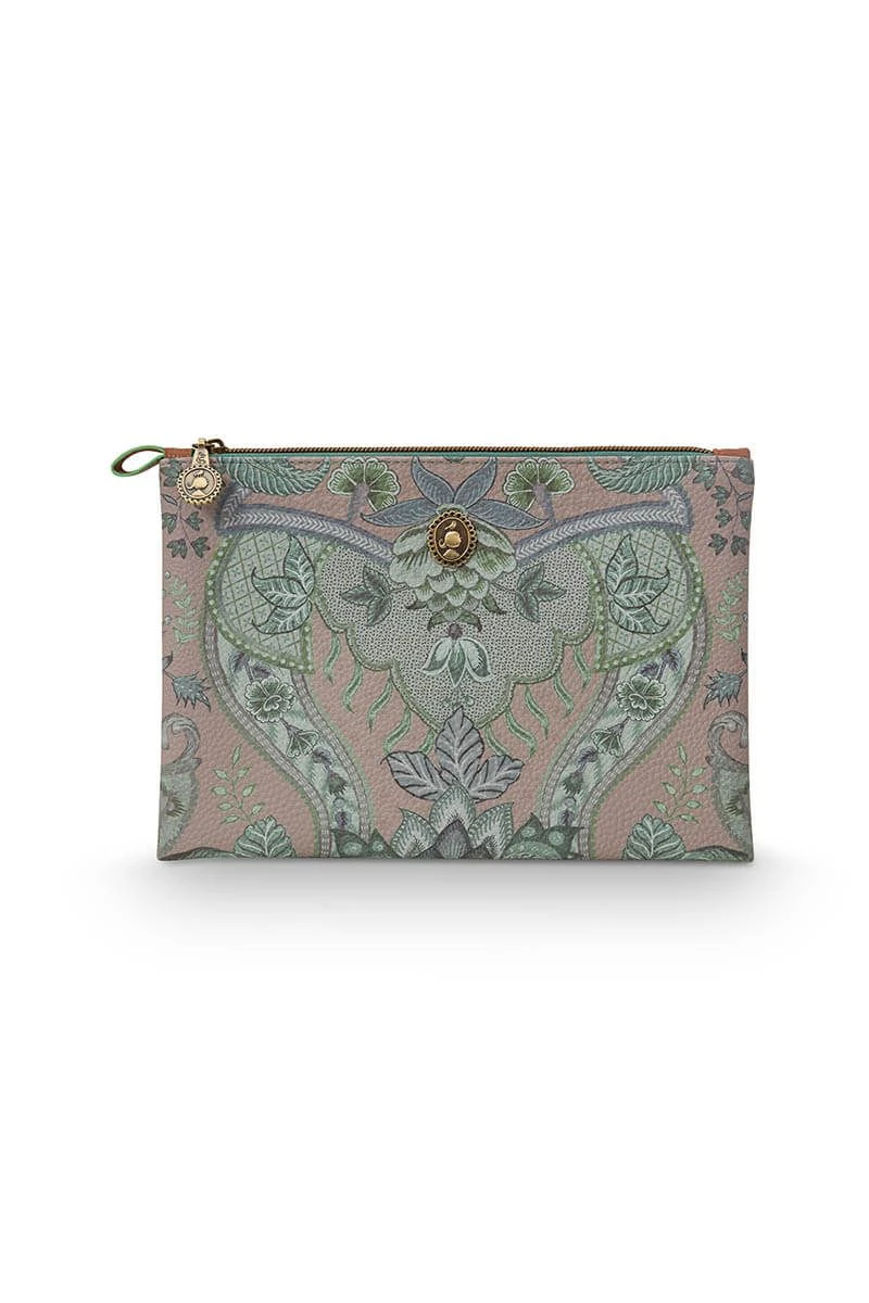 Cosmetic Flat Pouch Medium Kyoto Festival Green 1 Cosmetic Flat Pouch Medium Kyoto Festival Green