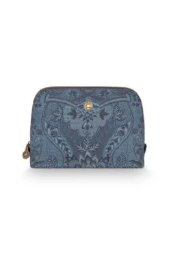 Cosmetic Bag Triangle Medium Kyoto Festival Blue