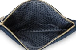 Cosmetic Flat Pouch Large Velvet Quiltey Days Blue -Chic Nest Deals Store 51.274.208 03