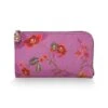 Cosmetic Zipper Pouch Kawai Flower Fuchsia