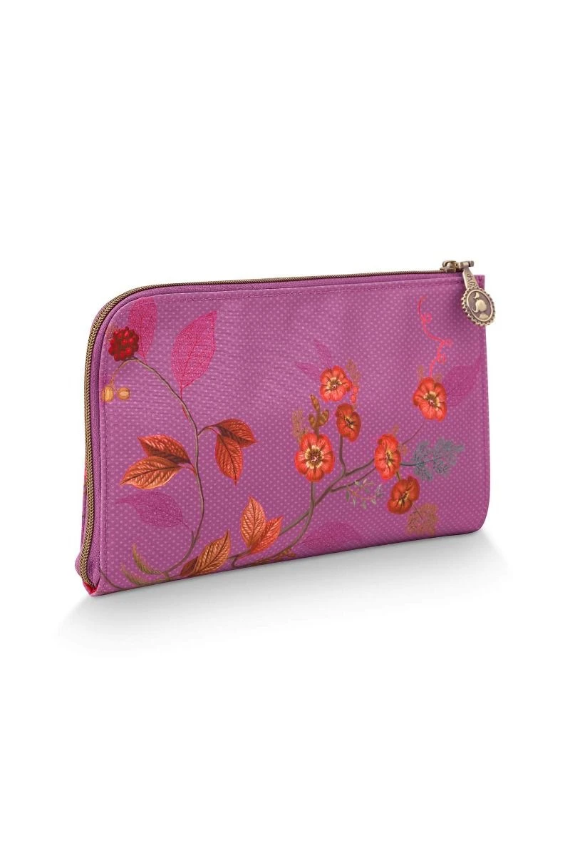 Cosmetic Zipper Pouch Kawai Flower Fuchsia 8 Cosmetic Zipper Pouch Kawai Flower Fuchsia - Image 8
