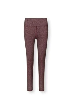 Sport Trousers Long Leafy Dots Terra Red