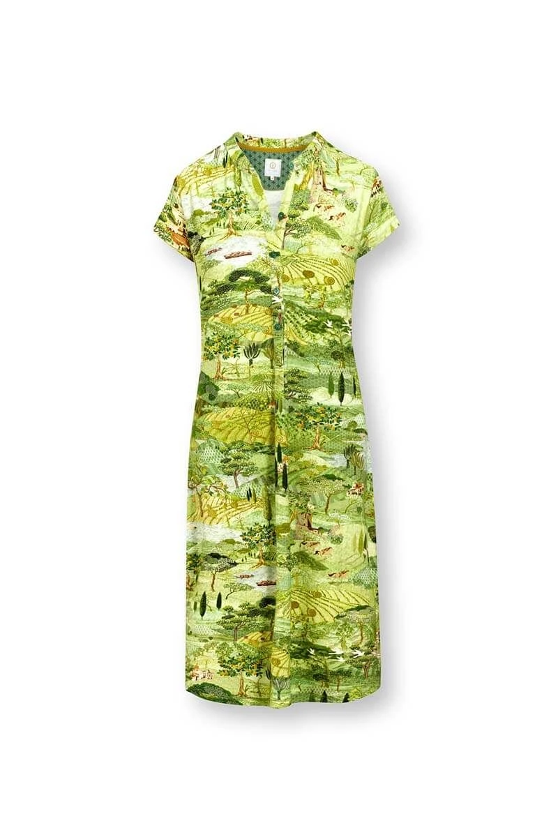 Nightdress Short Sleeve Toscana Green 2 Nightdress Short Sleeve Toscana Green - Image 2