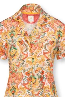 Blouse Short Sleeve Kyoto Festival Yellow -Chic Nest Deals Store 51.509.013 018fs dt