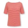 Top Short Sleeve Little Sumo Stripe Coral