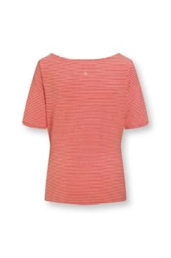 Top Short Sleeve Little Sumo Stripe Coral -Chic Nest Deals Store 51.512.343 348 02