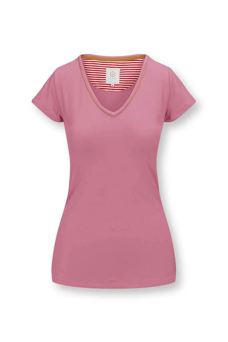 Top Short Sleeve Solid Pink 1 Top Short Sleeve Solid Pink