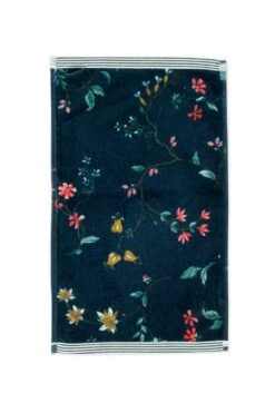 Guesttowel Set/3 Les Fleurs Dark Blue 30x50 Cm -Chic Nest Deals Store 6264 pip les fleurs dark bleu guest towel 30x50 1