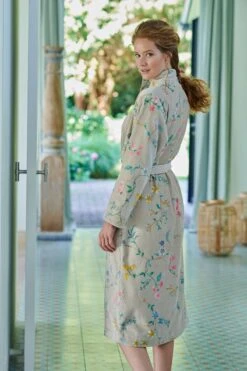 Bathrobe Les Fleurs Bathrobe Khaki -Chic Nest Deals Store bathrobe les fleurs khaki flowers pip studio 217934 6