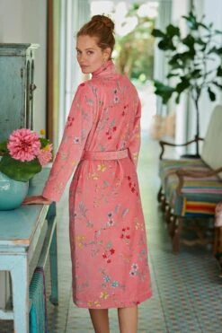 Bathrobe Les Fleurs Bathrobe Pink -Chic Nest Deals Store bathrobe les fleurs pink flowers pip studio 217922 5