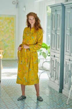 Bathrobe Les Fleurs Bathrobe Yellow 11 Bathrobe Les Fleurs Bathrobe Yellow -Chic Nest Deals Store bathrobe les fleurs yellow flowers pip studio 218016 10