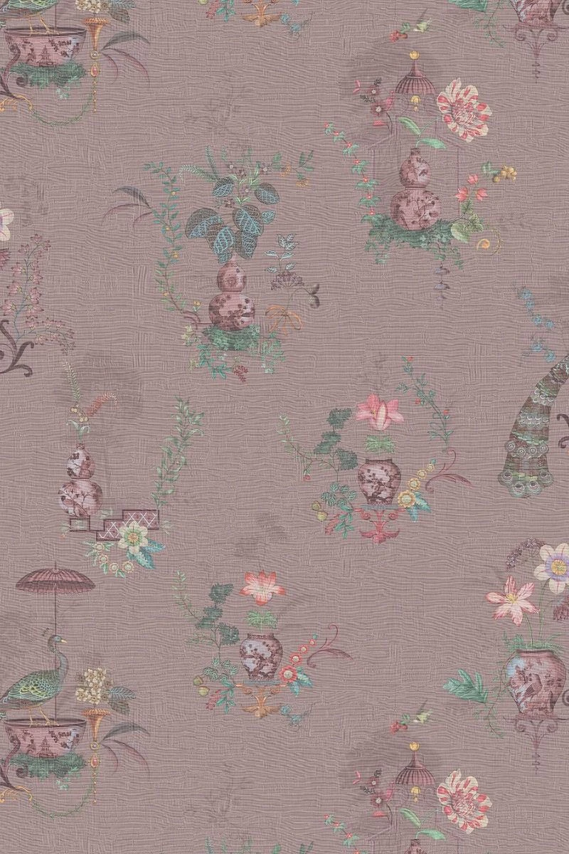 Pip Studio Chinese Porcelain Vinyl Wallpaper Mauve 2 Pip Studio Chinese Porcelain Vinyl Wallpaper Mauve - Image 2