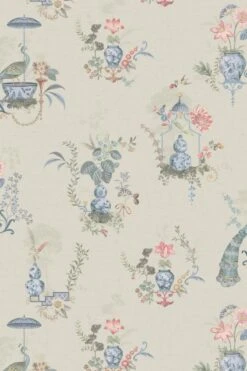 Pip Studio Chinese Porcelain Vinyl Wallpaper Sand -Chic Nest Deals Store chinese porcelain sand